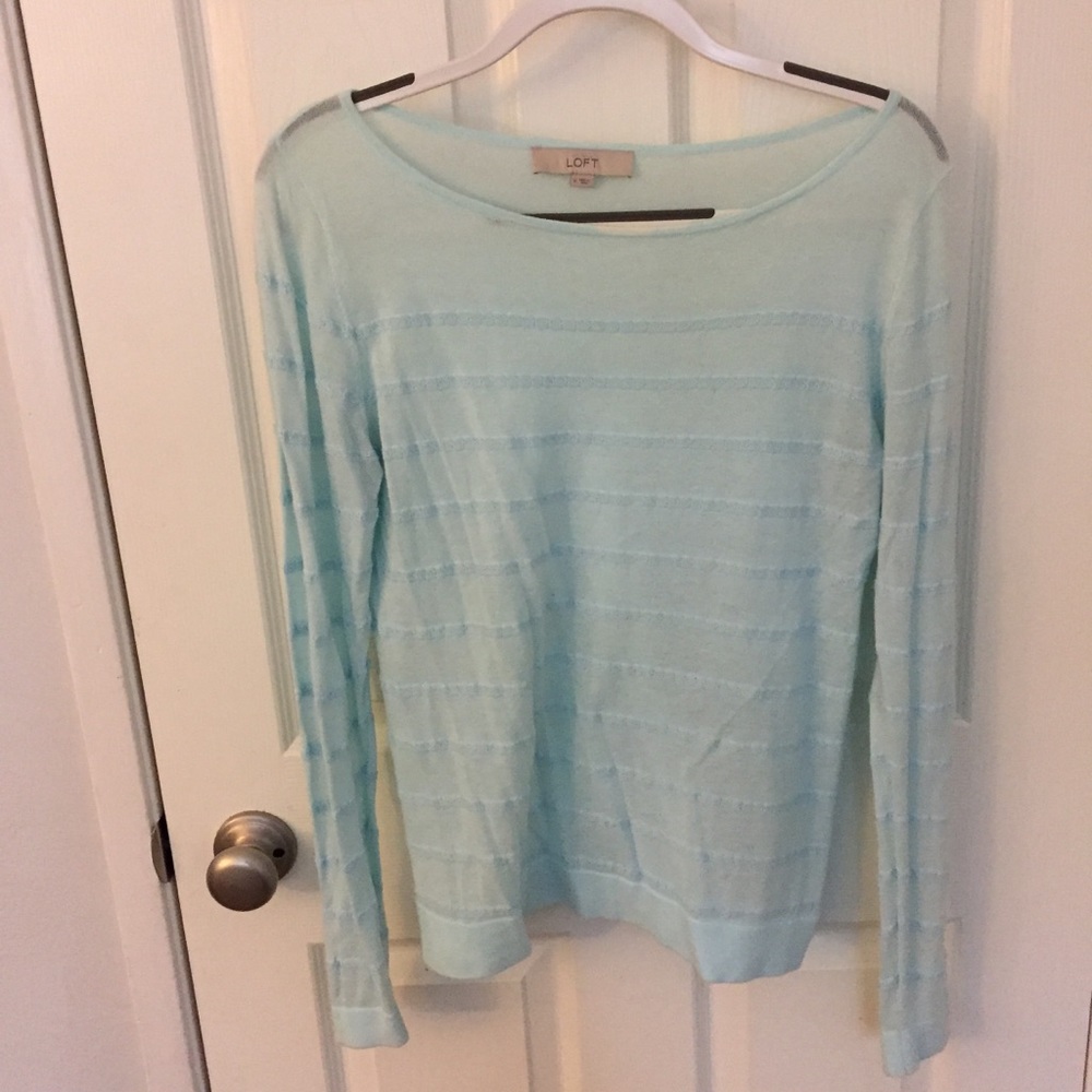 light blue long sleeve knit